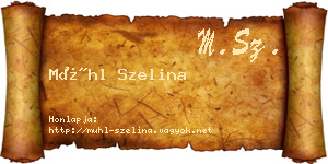 Mühl Szelina névjegykártya